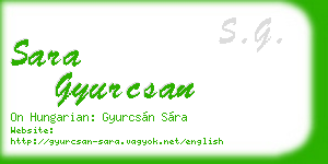 sara gyurcsan business card