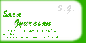 sara gyurcsan business card